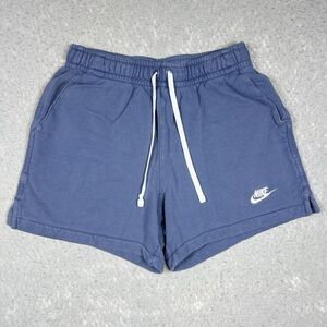 Nike Club French Terry Flow Shorts Mens Small Blue DX0731-491 Cotton Gym